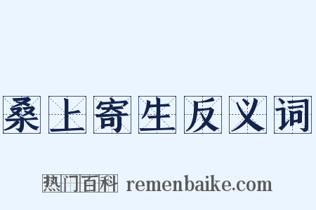 桑上寄生反义词是什么意思的图片
